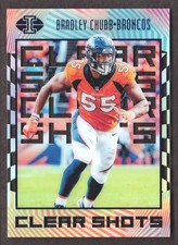 2019 Panini Illusions Football Card Clear Shots Blue #CS-BC Bradley Chubb /299