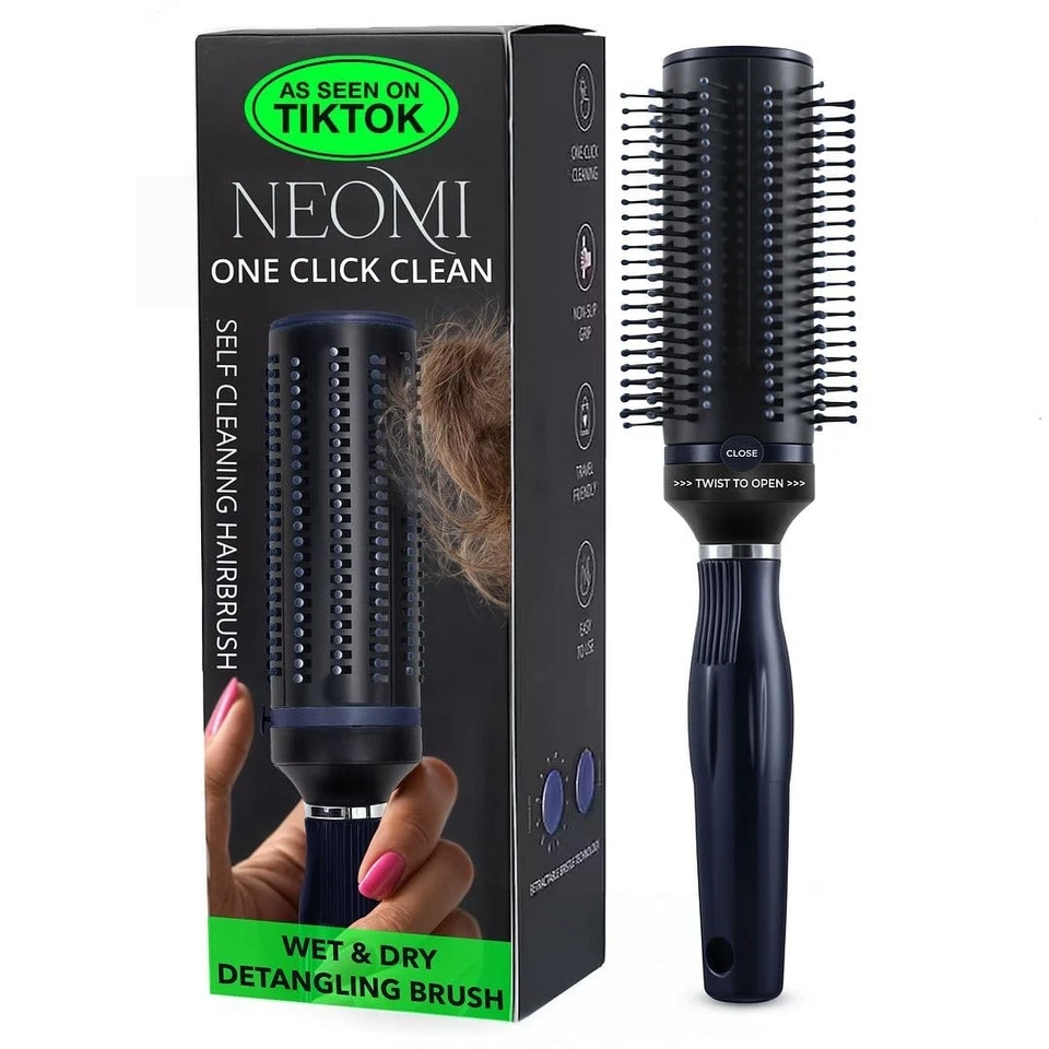 Cepillo de pelo de cerdas retráctiles suaves para todo tipo de cabello - Compañero de viaje ideal Foto 3 de 4