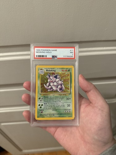 1999 Pokémon TCG Unlimited Base Set Nidoking 11/102 Holo Rare PSA 7 NM