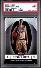 2006 TOPPS FINEST BLACK REFRACTOR #110 SPENCER HAWES ROOKIE RC 41/99 PSA 9