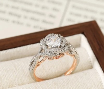 Elegant Lab Created Diamond Ring