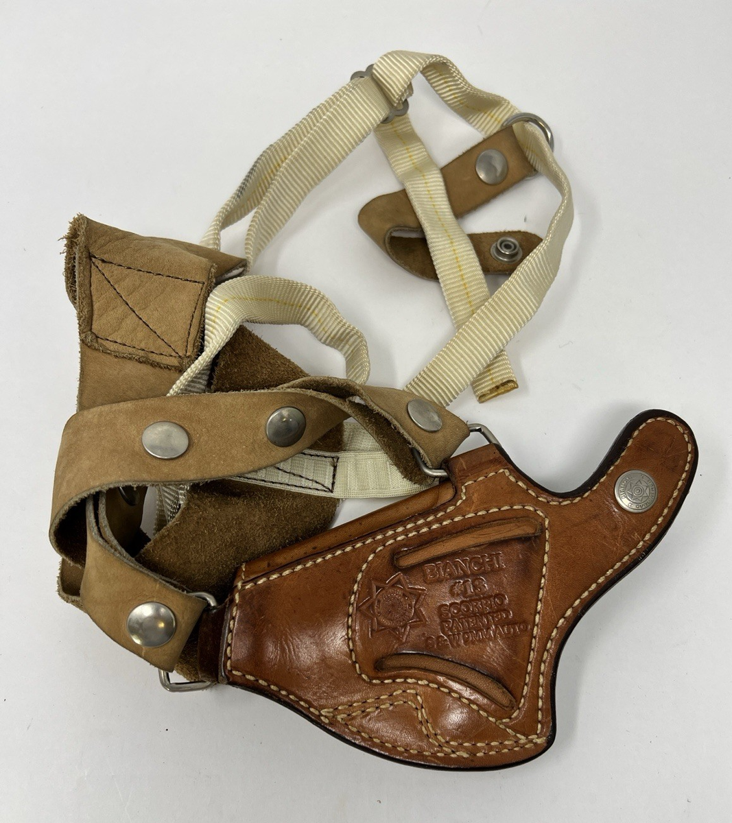 Vintage Bianchi # 13 Scorpio Leather Shoulder Holster S&W 9MM Auto
