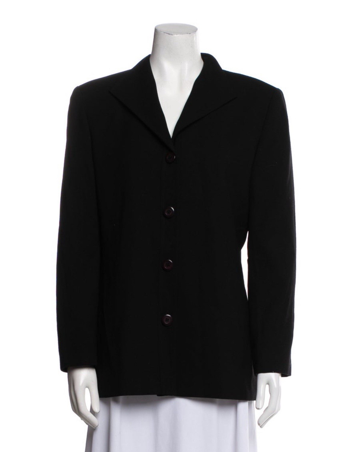 Christian Dior Authentic Solid Black Wool Long Sl… - image 1