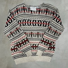 Vintage 90s Knit Pullover Sweater Cable Knit Coogi Style