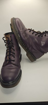 Dr. Martens 1460 Made In England Lila Glattleder Stiefel UK 9