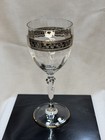 Pair of vintage Italian Louis XVI wine goblets with silver band — photo 3