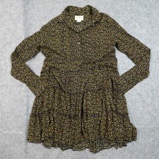 Ralph Lauren Dress Womens Small Mini Tiered Ruffle Floral Aline Cottagecore