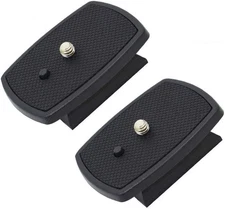 2 Pack Tripod Quick Release Plate Camera Mount Adapter Replacement for Black 