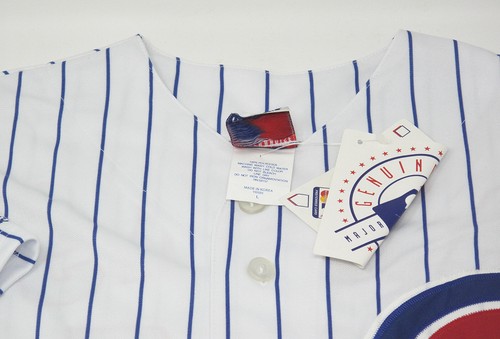 Ernie Banks (HOF) SIGNED Chicago Cubs Majestic Size L Jersey #14 Beckett COA - Picture 5 of 8
