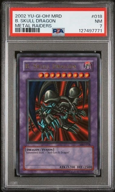 PSA9 遊戯王　旧アジア版　MRD-018 B. SKULL DRAGON 2002 Yu-Gi-Oh! Metal Raiders 1st Edition B. Skull Dragon 1St