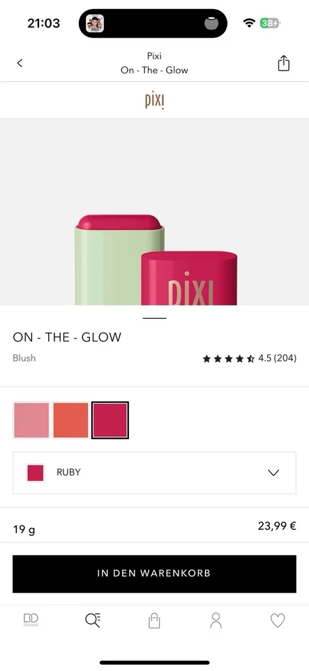 Pixi By Petra On The Glow Blush Ruby 🌟NEU ORIGINAL - Bild 2 von 3
