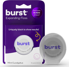 Expanding Dental Floss 40 Yards, Mint Eucalyptus, Xylitol Coated, Vegan  Parabe
