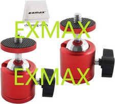 EXMAX 2 PCS 360 Degree Swivel Ball Head with 1/4 Screw Thread Base for Tripod