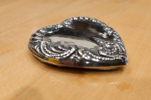 antique sterling silver repousse dresser jar lid