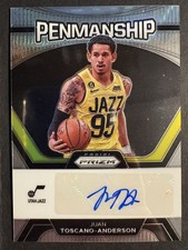 2023-24 Panini Prizm - Penmanship - Juan Toscano-Anderson - #PNM-JTA Auto Jazz