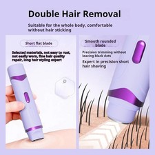 2-in-1 Electric Razor for Women: Painless Body Hair Trimmer  Epilator Shaver