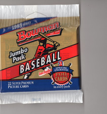 1 Jumbo Pack 93 Bowman Baseball Jeter, Pettitte Rookies Foil Cards Great Pack