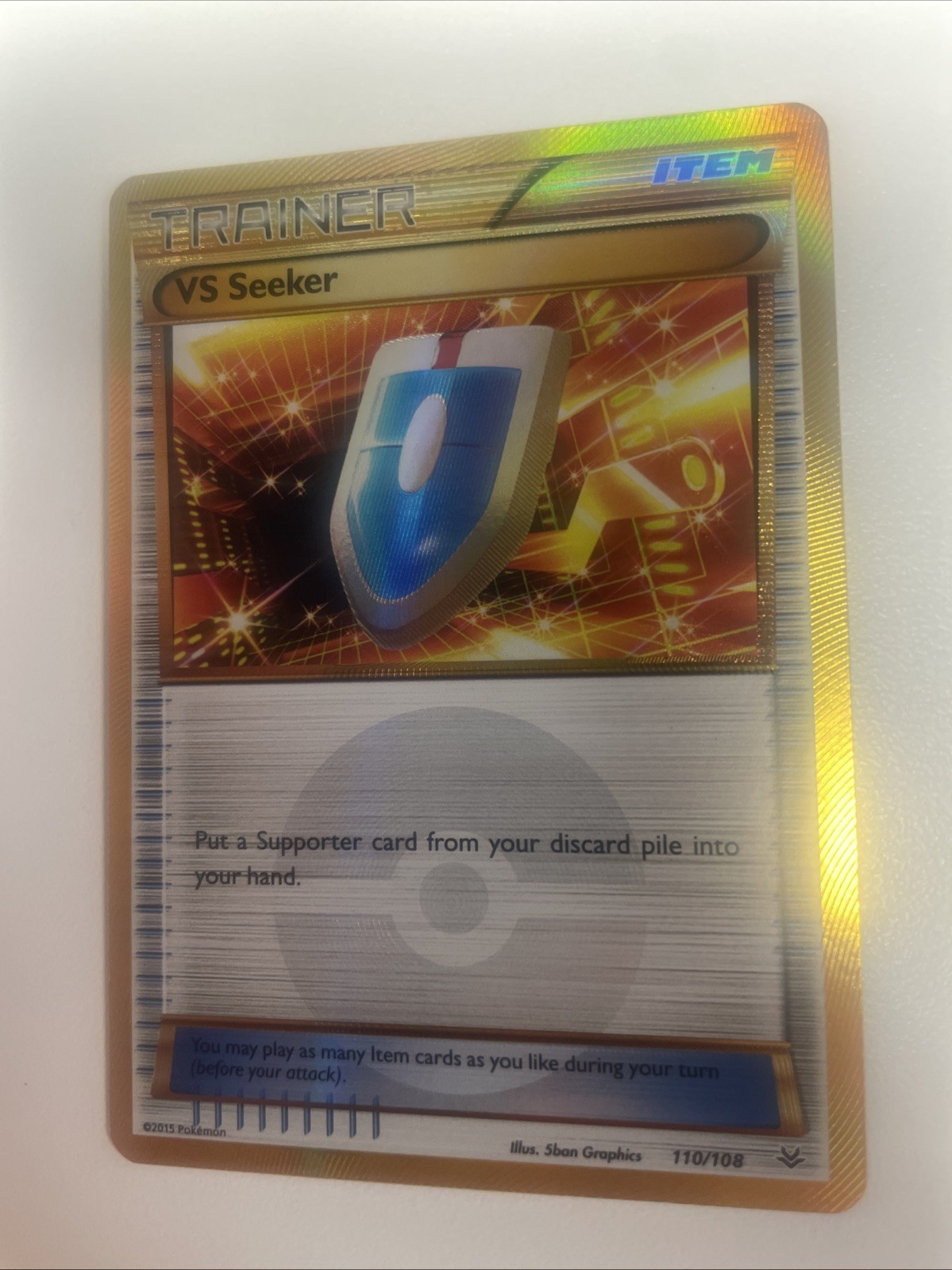 VS Seeker 110/108 XY Roaring Skies Holo Secret Rare 2015 Pokémon NM Free Ship