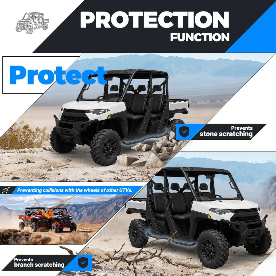 Ползунки боковые пороги силовые пороги 24 для вездехода Polaris Ranger Crew XP 1000 2019-25 - Изображение 4 из 4