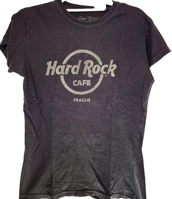 T-Shirt Hard Rock Cafe Prag Prague schwarz/silber Gr. S