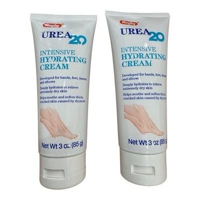Rugby Urea 20 % Cream Intensive Hydrating 3oz / 85gm ( 2 pack ) 