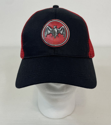 Bacardi Rum Snapback Trucker Mesh Bat Hat Adjustable Black & Red NEW