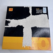 Kodak Carousel Transvue 140 Projector Slide Tray Original Box and 131 slides