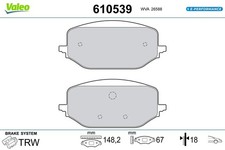 VALEO Bremsbelagsatz, Scheibenbremse Vorderachse u.a. für CITROËN, DS, FIAT