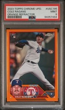 2023 TOPPS CHROME UPDATE ORANGE REFRACTOR COLE RAGANS ROOKIE RC 9/25 PSA 9
