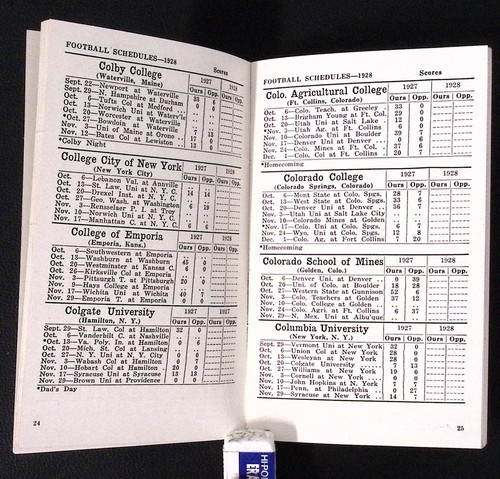 Libro de drogas para aficionados al fútbol de 1928 Montgomery's at Penn State Schedules folleto de puntuación - Imagen 3 de 4