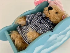 Steiff  Brown Teddy Bear w/ Rocking Cloud Cradle - Limited Edition #037948 2002 