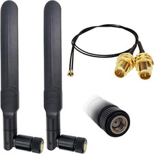 Wifi Antenna 8Dbi Omni RP-SMA Male 2.4Ghz 5.8Ghz Dual Band  20Cm U.FL MHF4 to R