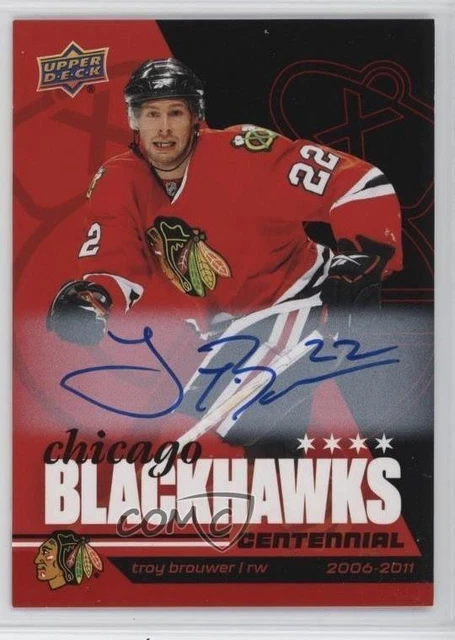 2025-26 Upper Deck Chicago Blackhawks Centennial Red Hot Troy Brouwer #43 Auto