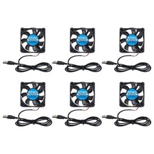 6Pcs 50mm USB Brushless Cooling Fan 50mm x10mm DC 5V Quiet Cooling Fan 5010 M...