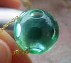 Video Small Certified Green 100% A Jade jadeite Pendant Foot Ball Bead 733831 AS