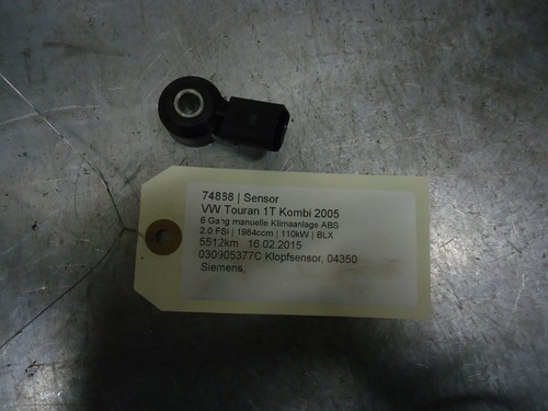 VW Touran 1T Sensor 030905377C Klopfsensor 2.0 FSi 110kW BLX 74888