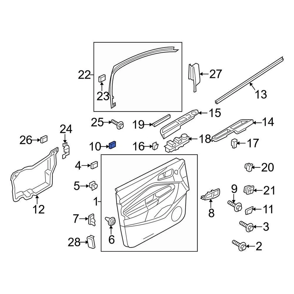 For Ford Fusion 2013-2020 Ford W713617S439 Interior Door Handle Clip - Изображение 2 из 2