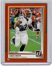 Cincinnati Bengals ZACK MOSS 2025 Donruss PRESS PROOF RED Football Card