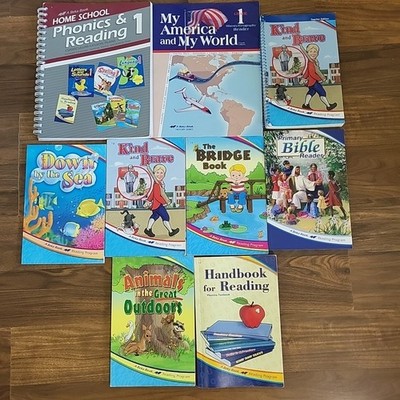 Abeka Book 1st Grade Mixed Lot Reading Handbook America Etc.. 