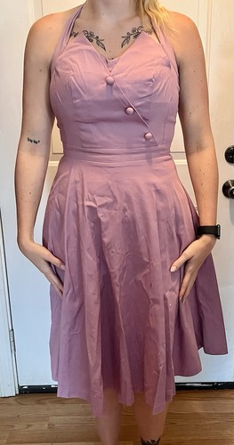 Lindy Bop Lavender Halter Dress Size S