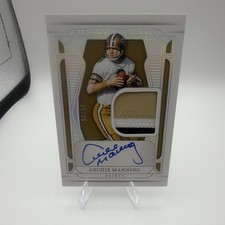 2024 Panini National Treasures Archie Manning Patch Auto Saints 15/25