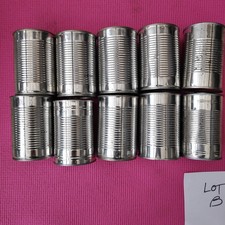 10 EMPTY TIN CANS FOR CRAFTS, TABLE DECORATIONS ETC