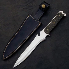 Custom Made Hand Forged 5160 Spring Steel Jack krauser REPLICA w/ Micarta Groove