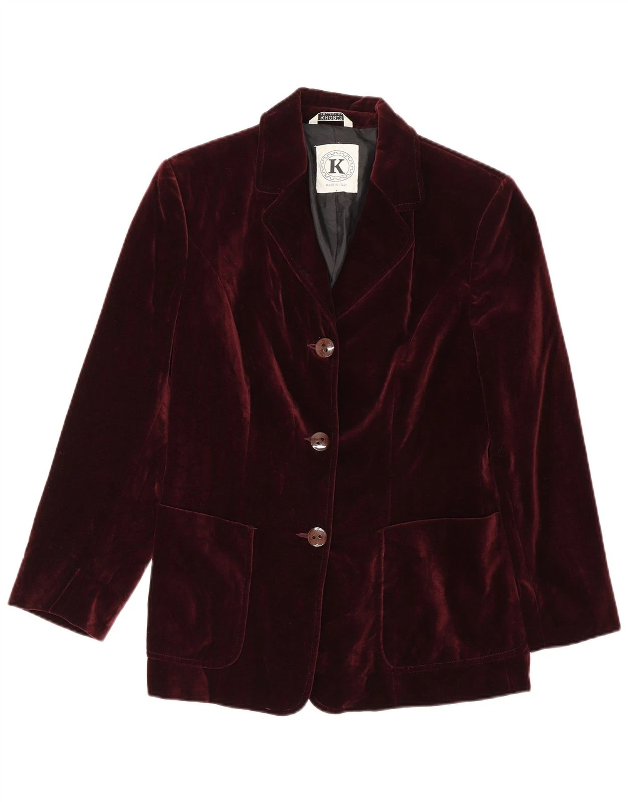 Vintage Womens 3 Button Velvet Blazer Jacket IT 42 Medium Burgundy Cotton BN25
Opens in a new window