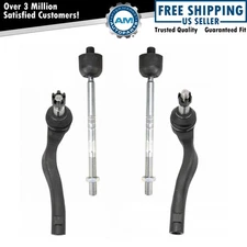 Front Inner & Outer Tie Rod Rack Steering End Kit Set of 4 for 4Matic W204 W207
