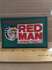 Large Red Man Chewing Tobacco Patch - Free Shipping
