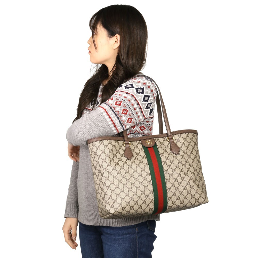 GUCCI Tote Bag Women Ophidia Medium GG Supreme Canvas 631685 96IWB