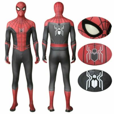 Spider Man Far From Home Peter Parker Spiderman Cosplay Costume for Men & Kids