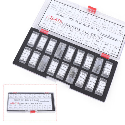 90 SCREW PIN LINK FOR ROLEX WATCH BAND BRACELET ASSORTED SIZES STAINLESS STEEL