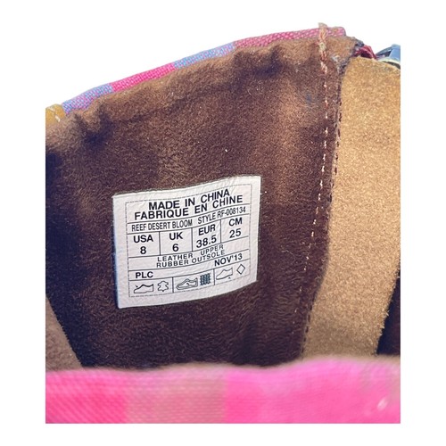 Botas Reef Desert Bloom Medio Oeste Tacón Bajo Cremallera Bronceado Gamuza Southwest Mujer 8 - Imagen 6 de 6